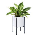 D'vine Dev Plastic Planter Pot with Metal Stand, White, 8 in, 55-D-A-1 - Image 7