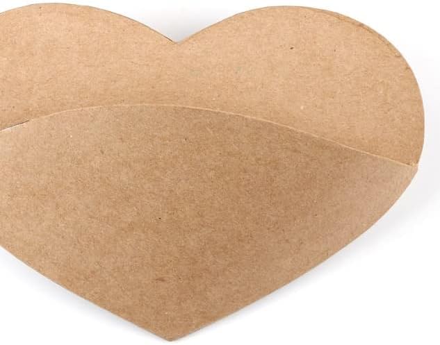 Pack of 6 Paper Mache Heart Wall Pockets: DIY Heart-Shaped Vase Containers by Factory Direct Craft for Valentine's Day Craft Projects or Decorations - Image 3