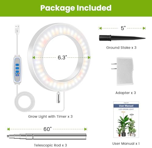 Kullsinss 6.3in Grow Light, Full Spectrum Plant Lights for Indoor Growing - Image 7