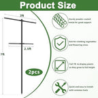 2 Pack Metal Detachable Raspberry & Grape Vine Trellis for Climbing Plants, Heavy-Duty 7 Ft Tall Large Vineyard Trellis Support, Sturdy Garden Stakes for Outdoor Raised Beds Vegetables Fruits Flowers - Image 2