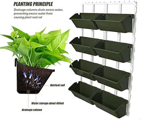 Hanging Pots for Plants Indoor Vertical Garden Wall Planter,Wall Mounted Hanging Planter for Indoor/Outdoor (US Stock) - Image 2