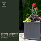 Mayne Cape Cod 20in Self-Watering Square Planter, Black - Image 6