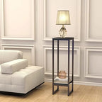 37.4" Tall Plant Stands indoor, 2-Tier Modern Corner Plant Stand Shelves, Square Plant Tables Pedestal Stand for Living Room, Metal Single Plant holder for Indoor Plants - Image 4