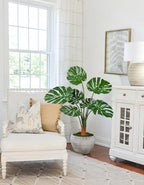 GnFlus Large Fake Plant 36" Faux Monstera Plant UV Resistant Fake Monstera Floor Plant Realistic Artificial Plants Indoor Outdoor for Home Office Farmhouse Garden Decor, 3ft Tall Artificial Tree - Image 5
