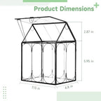 Glass Plant Terrarium Container with Lid, House Shape Geometric Terrarium - Image 4