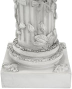 Christopher Knight Home Godia 33.27" H Roman Plant Stand, Lightweight Concrete Flower Stand with Rose Relief Design, Pedestal Column Side Table, Indoor Outdoor Plants Standing, Antique White - Image 6