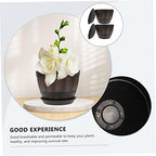 4sets Imitation Wooden Drainage Hole with Saucers Retro Flower Pots for Use for Garden Decoration - Image 4