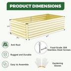 NAVINE 6x3x2ft Outdoor Metal Raised Garden Bed, Metal Planter Box, 4-Pack - Image 2