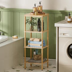 AmazerBath Bamboo Bathroom Shelf, 4-Tier Bathroom Storage Shelf, Multifunctional Storage Rack for Living Room Bedroom Kitchen, Space Saver - Image 2