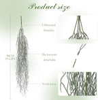 dallisten 4 Pcs Fake Hanging Plants, 36" Artificial Hanging Grass Plants Greenery Vines UV Resistant Faux Trailing Plants for Indoor Outdoor Wall Shelf Porch Boho Home Patio Decor(Dust Green) - Image 3