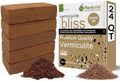 Coco Bliss 650gm Bricks (5-Pack) + Vermiculite Bliss (24 Qts) - Organic Coco Coir & Fine Vermiculite for Plants - Compressed Coco Coir Bricks - OMRI-Listed Coco Coir for Plants, Herbs, & Gardens by Plantonix