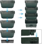 Vertical Wall Planter for Indoor Plant-Walls Mounted Pot with 4 Drainage Tray 16 Pack, 13 inch Dark Green for Decor, Plastic Pots Balcony Planters, Plants Hanging (16, Army Green) - Image 4