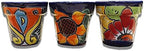 Talavera Hand-Painted Flower Pots (Set of 3) - 3" Fiesta Floral Design - Authentic Mexican Pottery Planters for Succulents - Image 5