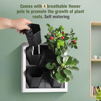 Wall Mounted Planter, Vertical Garden with 4 Grow Pots - Image 6