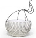 Dexceder 10.5 Inch Self Watering Hanging Planter (White) by Dexceder