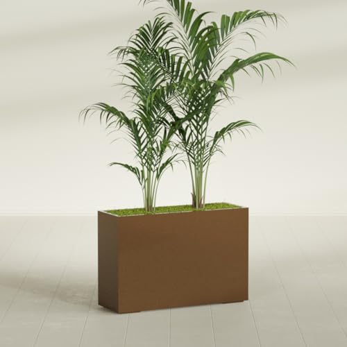 Greenline Alice Tall Rectangular Fiberglass Planter, Outdoor Planter Box - Image 4