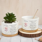 to My Daughter Flower Personalized Ceramic Plant Pot, Gift for Daughter Even When I Am Not Close By Custom Name Succulent Planter Birthday Graduation Present for Girls Room Decor - Image 6