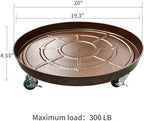 Plant Caddy with Wheels 20 Inch 2 Pack, Heavy Duty Metal Plant Stand & Dolly with Lockable Casters, Holds 310 lbs for Indoor Outdoor Large Flower Pots, Bronze - Image 2