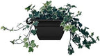 The HC Companies Eclipse Square Hanging Planter for Indoor Plants - Contemporary Hanging Plant Pot w/Attached Saucer - Lightweight & UV-Resistant Hanging Plant Holder (12" Black, Pack of 1) - Image 2