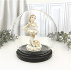 Plymor 5" x 6" Glass Display Dome Globe Cloche (Black MDF Wood Base), Pack of 2 - Image 3