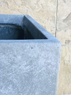 Kante Small Tall Square Blue Gray Concrete Planter 13" H, Outdoor - Image 2