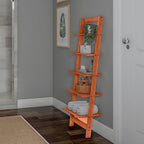 Lavish Home 5-Tier Ladder Shelf, Cherry, 16.25” x 11.5” x 50” - Image 2