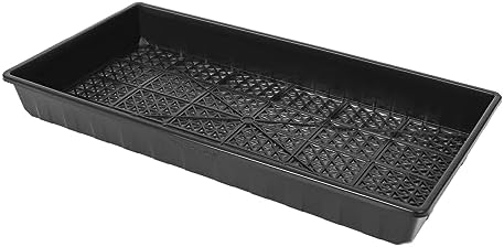 SUNPACK 10" x 20" Heavy Duty Mesh Plastic Seed Starting Tray, Black, 2.3" (Pack of 30) - Ensures Water Drainage and Aeration, Perfect for Greenhouses or Indoor Gardening - Image 2