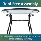 Mosaic Glass Accent Side Table & Plant Stand - Image 5