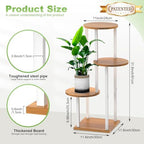 4 Tier Plant Stand Indoor Corner Tall Shelf for Multiple Plants - Image 2