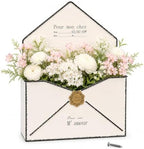7.3 Inch Metal Envelope Wall Planter Farmhouse Decor Retro White by Unknown