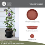 The HC Companies Classic Round Planter Pot, 21 Inch, Clay, 2-Pack - Image 2