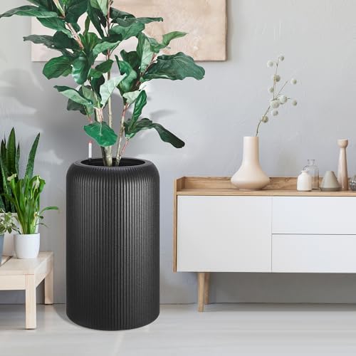 Hipicute 29 Inch Tall Self Watering Pots Set of 2 with Water Level Monitor, Tall Planters for Indoor and Outdoor Plants, Flower Pots for Living Room, Bedroom, Office, Patio, Porch, Garden, Black - Image 5