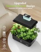 URUQ 12 Pods Hydroponics Growing System Remote Control Charcoal & 140Pcs Hydroponic Pods Supplies - Image 2