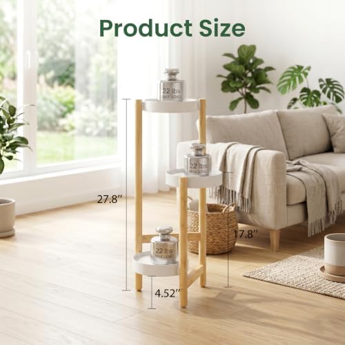 APRTAT 3-Tier Tall Bamboo Plant Stand for Indoor Plants - Image 2