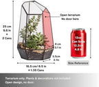 NCYP No Door Geometric Glass Terrarium Planter for Small Succulent, Small Cacti, Black Irregular Opened Terrarium Pot, Indoor Home Garden Office Tabletop Decor, 6.5" x 5.7" x 9.8" (No Plants) - Image 3