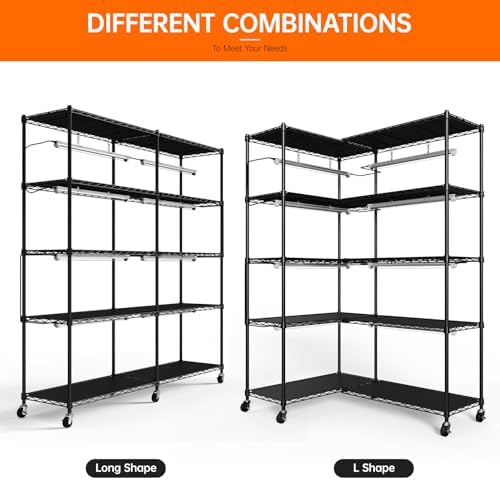 Bstrip 5-Tier Large Plant Shelf with Grow Light, 58x13.8x59in - Image 4