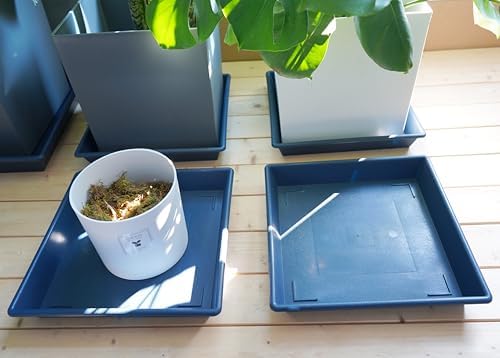 NIMYAU Square Plant Saucer 16 Inch 2 Pack, Plant Stand Plant Trays for Pots Heavy Duty Plastic Plant Saucers for Indoors Outdoors, Flower Pot No Holes Plant Lover Gardening Gifts - Image 5