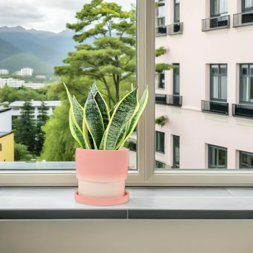 2pcs Ceramic Flower Pot Set with Drainage Holes for Indoor Plants Xmas - Image 7