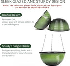 10 Inch Hanging Planter, Glazed Hanging Baskets for Indoor Outdoor Plants - Image 4