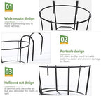 DOITOOL 2 Pcs Hanging Railing Planters 10 Inch Black Metal Plant Hanger for Balcony Fence Porch Deck Flower Pot Holder Baskets for Outdoor Indoor Vertical Garden Accessories - Image 7