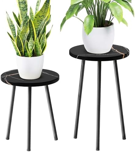 Plant Stand Indoor 2 Pack: Indoor Plant Stand Mid Century Modern Decor by SAKSUNFORYOU