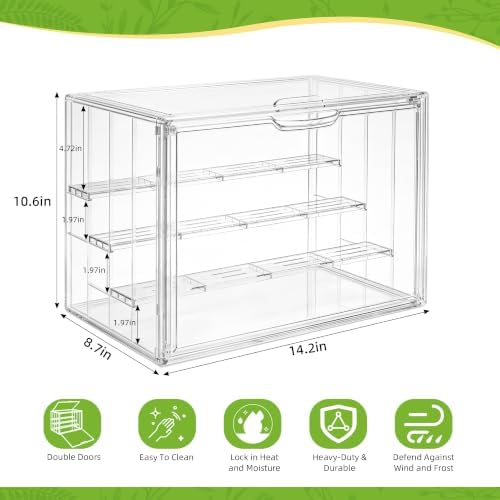 Mini Greenhouse Indoor with Magnetic Door,Tabletop Greenhouse - Image 2