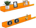 ROYALITA 2-Pack Acrylic Shelves Wall Mounted, 24 Inch Floating Shelves by ROYALITA