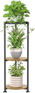 iDavosic.ly 3 Tier Corner Metal Plant Stand Indoor, 34 In Tall, Black Brown by iDavosicly