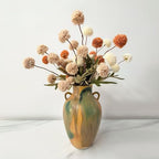 Unique Terracotta Pottery, 10" Decorative Farmhouse Vase with Handle - Image 5