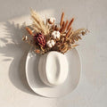 Hanging Wall Vase for Flowers Resin Cowboy Hat Vase Western Decor White by EHUOYAN
