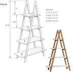 A Frame Ladder Shelf 4 Tier Freestanding Bookshelf Display Rac - Image 2