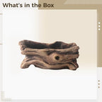 Driftwood Stump Log Concrete Planter, 7.9 X 4.3 X 3.1 in, Faux Wood Grain, Tree Root Succulent Pot with Single Hole, Home and Garden Decor - Image 5