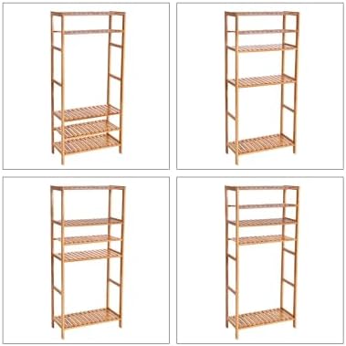SONGMICS 5-Tier Bamboo Shelf, Freestanding Bathroom Storage Rack - Image 6
