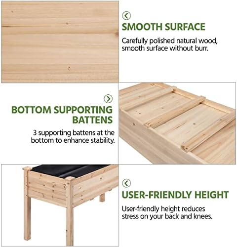 Yaheetech Raised Garden Bed 2Pcs Elevated Wood Planter Box Outdoor, Wood - Image 6